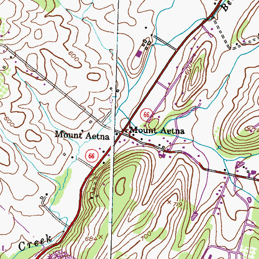 Topographic Map of Mount Aetna School (historical), MD