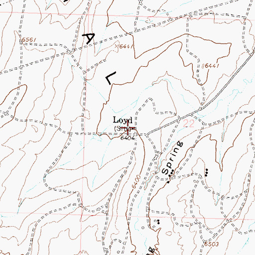 Topographic Map of Loyd, CO