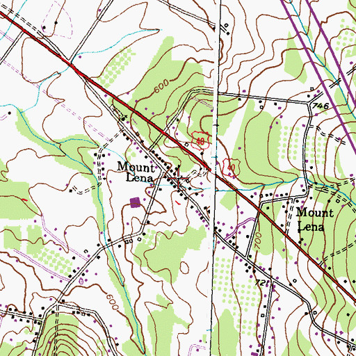 Topographic Map of Mount Lena United Methodist Church, MD