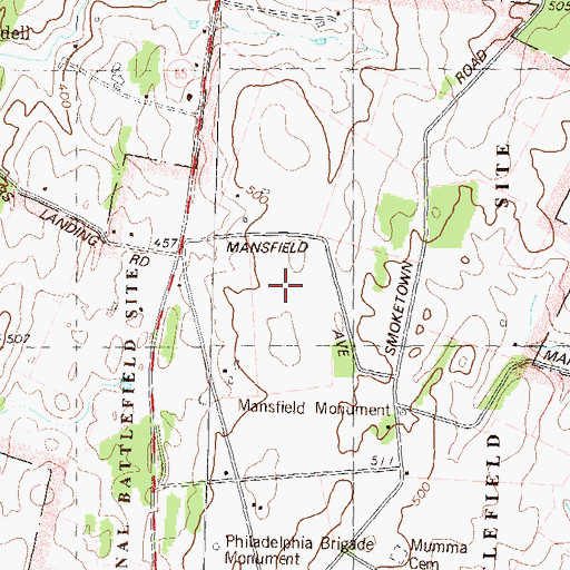 Topographic Map of North Woods (historical), MD
