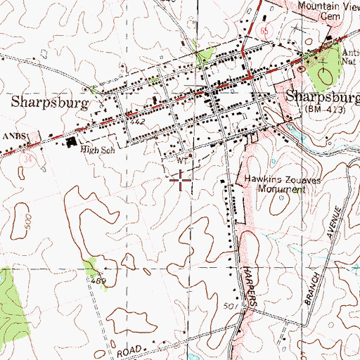 Topographic Map of Potomac Crest, MD