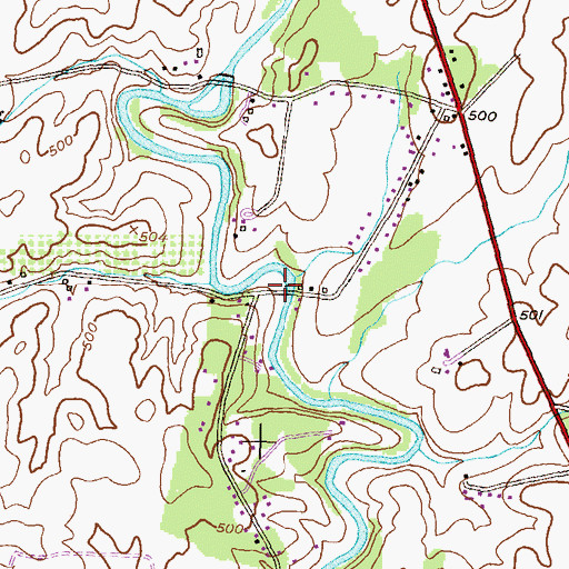 Topographic Map of Rowlands Mill (historical), MD