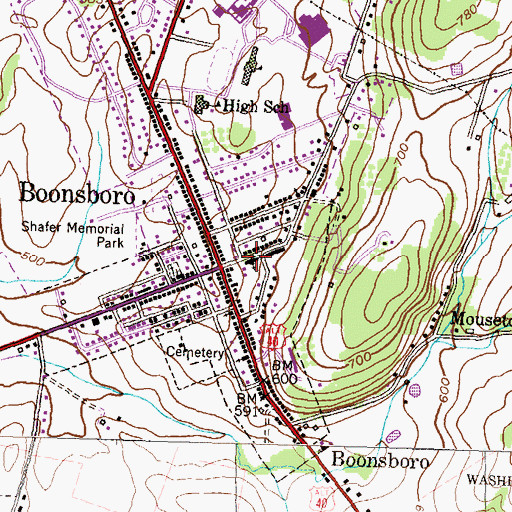 Topographic Map of Saint James Catholic Church, MD