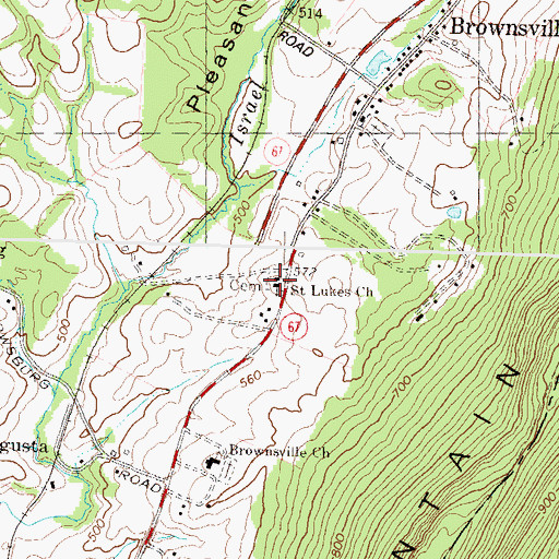 Topographic Map of Saint Lukes Episcopal Church Cemetery, MD