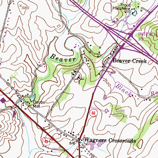Topographic Map of Saint Matthews Lutheran Church, MD