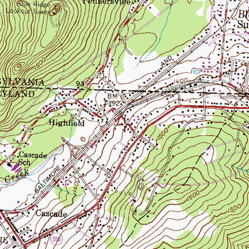 Topographic Map of Saint Stephens United Church of Christ, MD
