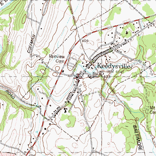Topographic Map of Salem United Methodist Church, MD