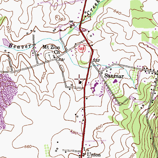 Topographic Map of Sanmar Orphanage, MD
