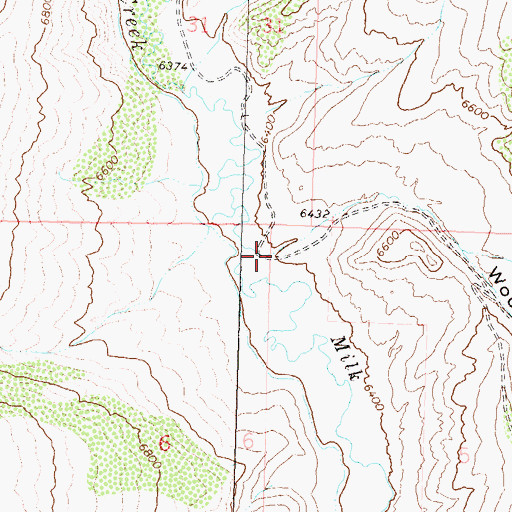 Topographic Map of Wood Gulch, CO