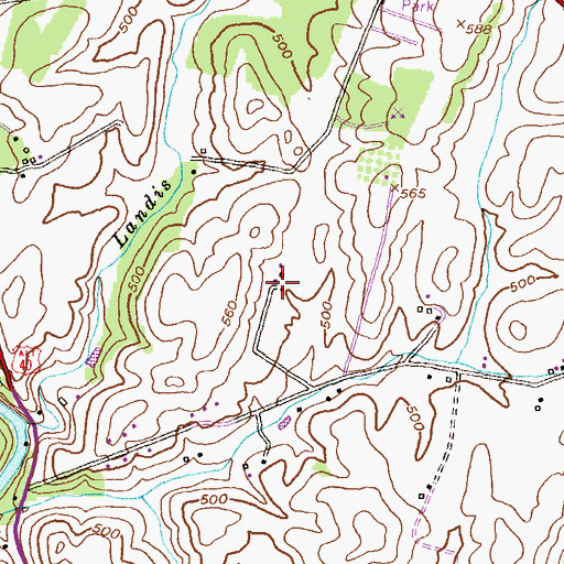 Topographic Map of Stoney Dell Farm, MD