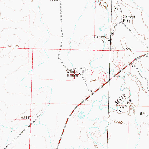 Topographic Map of Wilson Ranch, CO