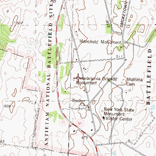 Topographic Map of West Woods (historical), MD
