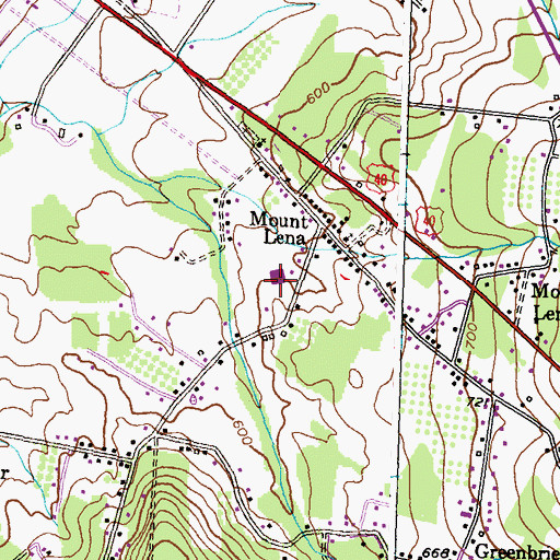 Topographic Map of Greenbrier Elementary School, MD