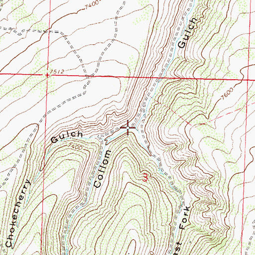 Topographic Map of East Fork Collom Gulch, CO