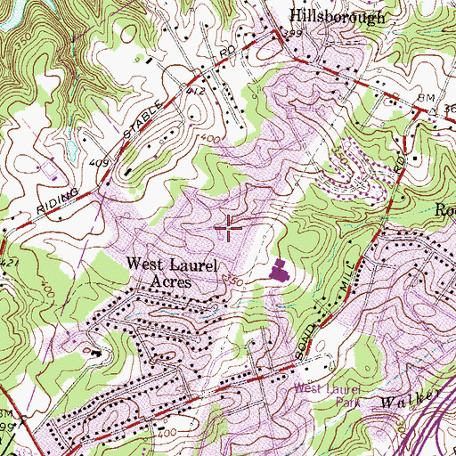 Topographic Map of Bond Mill Park, MD