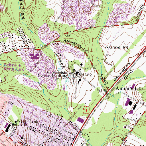 Topographic Map of Christian Brothers Institute Cemetery, MD