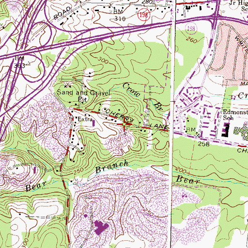Topographic Map of Church of Christ, MD