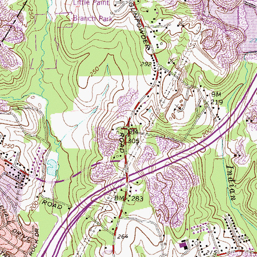 Topographic Map of Edgewood School (historical), MD