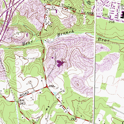Topographic Map of Greater Laurel Beltsville Hospital, MD