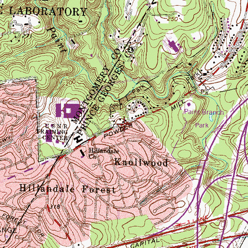 Topographic Map of Lewiston, MD