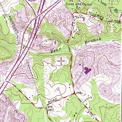 Topographic Map of Mayfair, MD