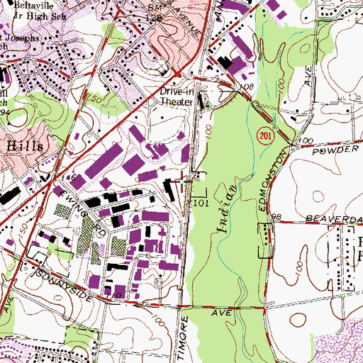 Topographic Map of Orchard View, MD