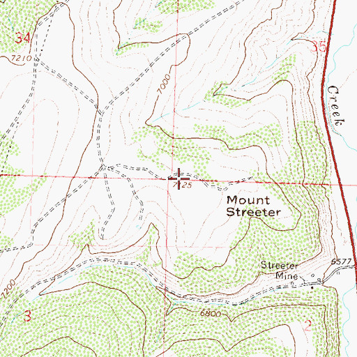 Topographic Map of Mount Streeter, CO