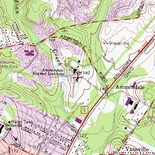 Topographic Map of Saint Joseph Church, MD