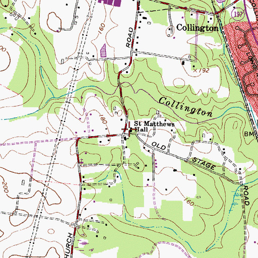 Topographic Map of Collington School (historical), MD