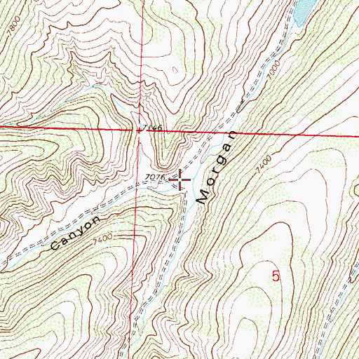 Topographic Map of East Fork Morgan Gulch, CO
