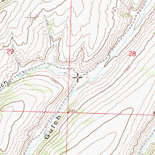 Topographic Map of Hurst Gulch, CO