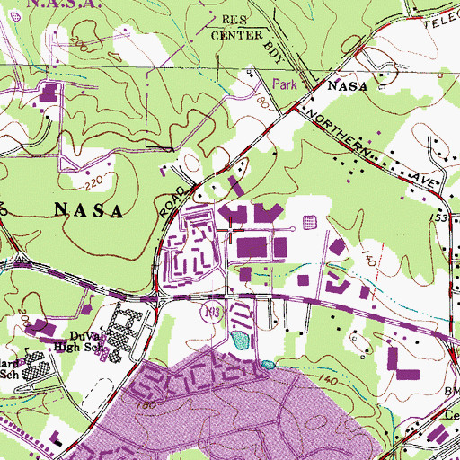 Topographic Map of Good Luck (historical), MD