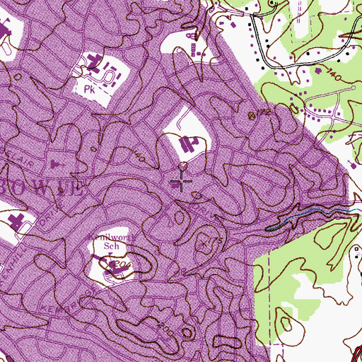 Topographic Map of Grace Lutheran Church, MD