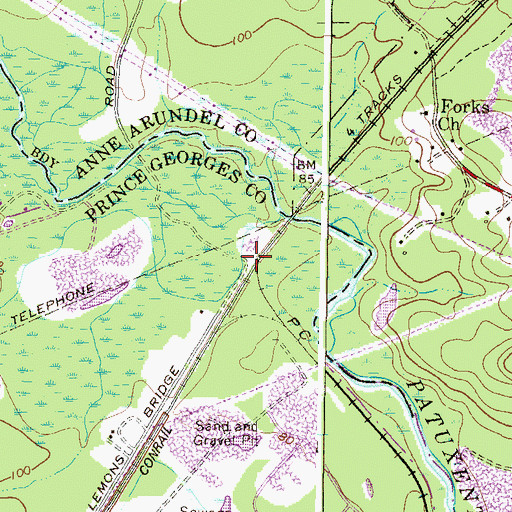 Topographic Map of Hicks Mill (historical), MD