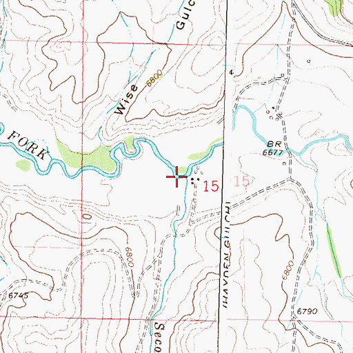 Topographic Map of Second Creek, CO