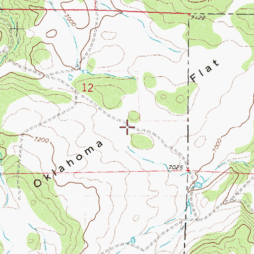 Topographic Map of Oklahoma Flat, CO