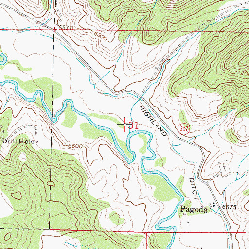 Topographic Map of Berry Gulch, CO