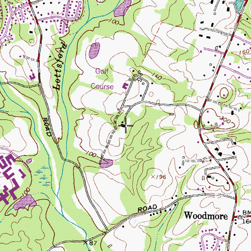 Topographic Map of Newton White Mansion, MD