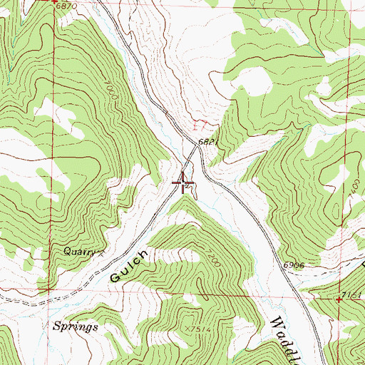Topographic Map of Hart Gulch, CO
