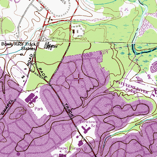 Topographic Map of Overbrook, MD