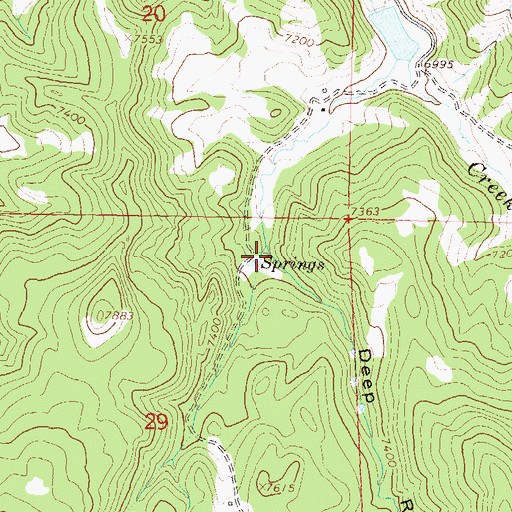 Topographic Map of Deep Rock Gulch, CO