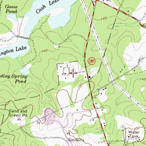 Topographic Map of Sandy Hill Acres, MD