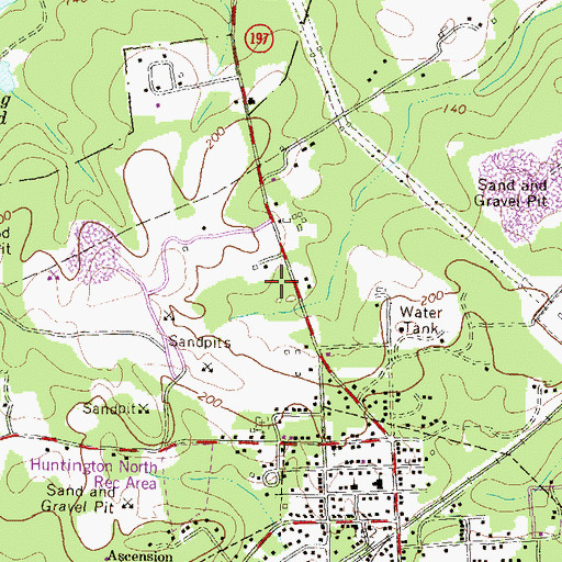 Topographic Map of Sandy Hill Neighborhood Park, MD