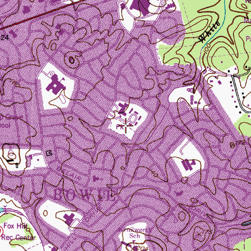 Topographic Map of Somerset Park, MD