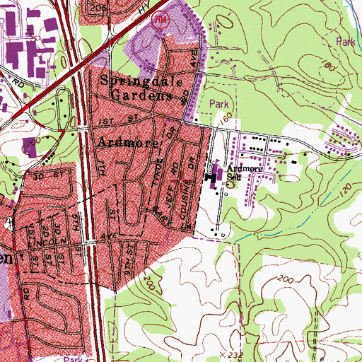 Topographic Map of Tyrol Estates, MD