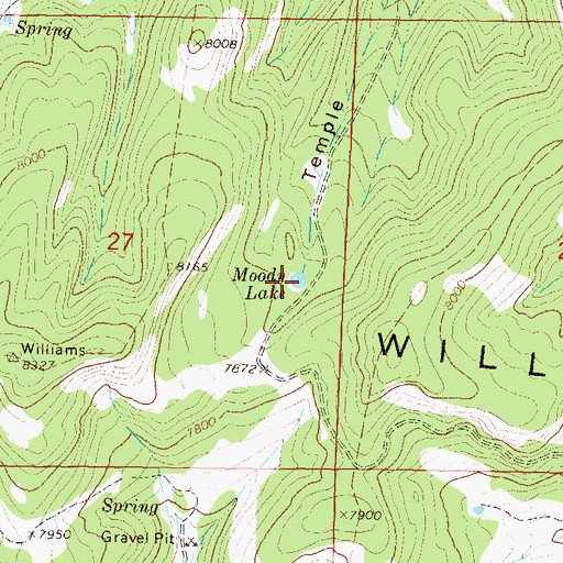 Topographic Map of Moody Lake, CO