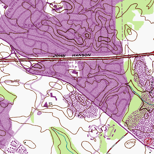 Topographic Map of Heather Hills Park, MD