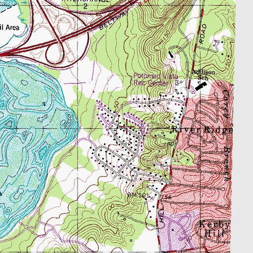 Topographic Map of North Potomac Vista, MD