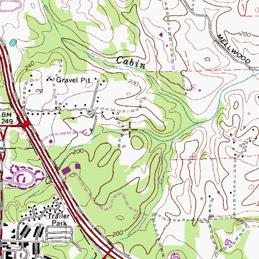 Topographic Map of Prince George's County, MD