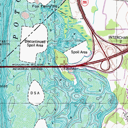 Topographic Map of Rosilie Island, MD